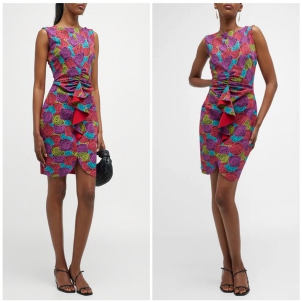 Chiara Boni Dress Raffaele Mini Ruffle in Floral Print